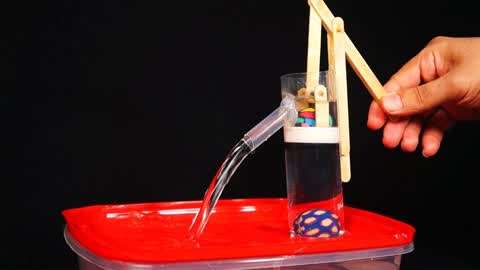 自制蜡烛抽水机图片