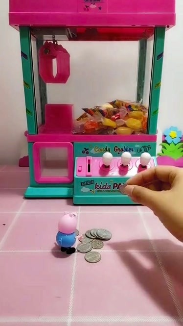 儿童玩具小猪佩奇玩抓糖果机器抓糖果