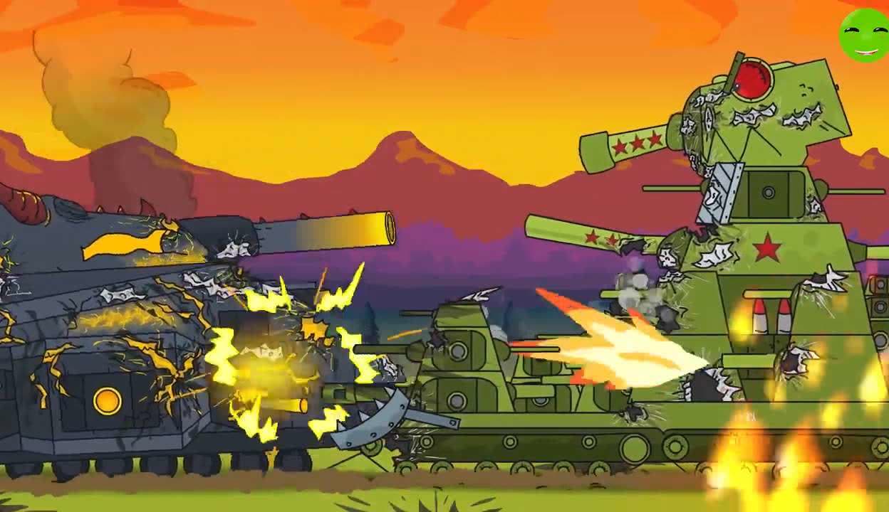 外国经典坦克动画:kv44的最后一场战斗!