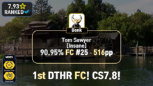 Bonk | Mindless Self Indulgence - Tom Sawyer [Insane] 90.95% | 1st DTHR FC #25 -