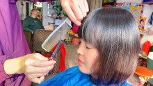 农村理发师给圆子剪头发，做完造型大变样，王小川看了都不敢评价