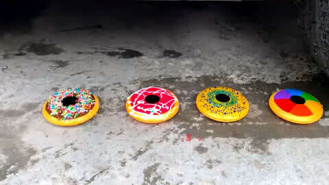 挑战实验室:车轮胎vs甜甜圈,甜甜圈拿来吃不香吗?