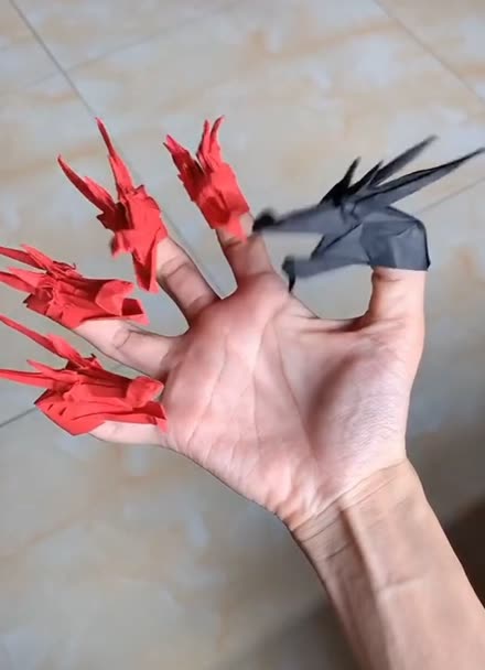 超酷的龙爪折纸,真正的龙爪哈哈