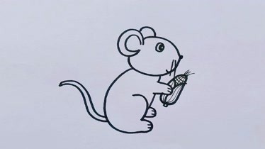 老鼠简笔画大米图片