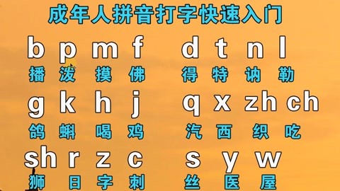 不會拼音怎麼打字?成人自學拼音字母表,零基礎入門教程,打字快