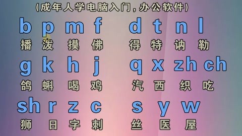 成人如何自學拼音打字,學拼音拼讀教學視頻,不僅會拼,還能打字