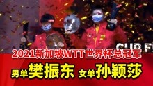 首届WTT世界杯落幕，恭喜樊振东孙颖莎分获男女单打冠军