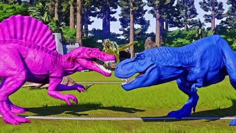 jp3 棘龙 vs 霸王龙 ~ 侏罗纪世界进化