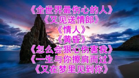 《全世界最伤心的人《情人《黄昏《一生与你擦肩而过》