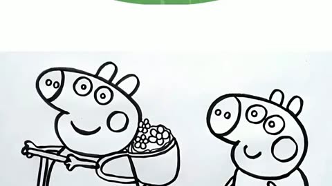 小猪的午餐简笔画图片