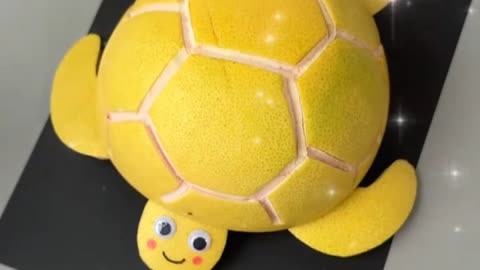 柚子皮不要扔,给小朋友做一只柚子龟吧!幼儿园手工创意手工