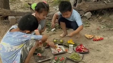 农村童年过家家图片图片