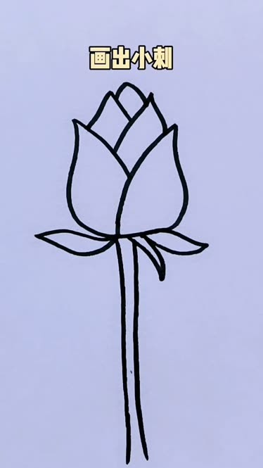 玫瑰花,简笔画 儿童图片