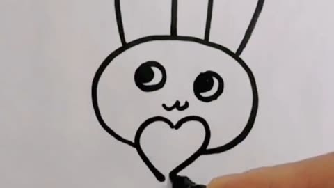 儿童简笔画画兔子