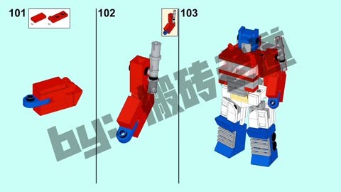 lego moc moko作品 g1 变形金刚 擎天柱 视频图纸加变形教程