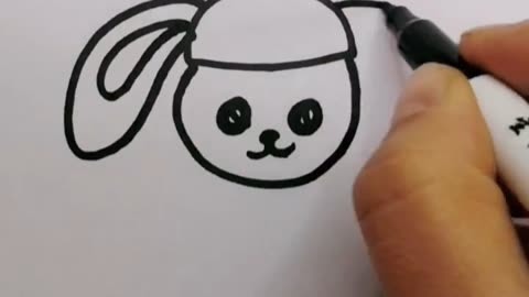 儿童简笔画画兔子